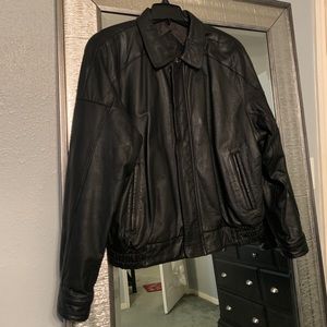 Vintage Supple Black Leather Bomber